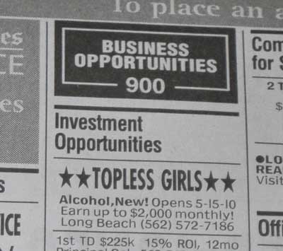 Unique business opportunity