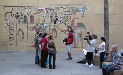 Film Crew at Egyptian Theater